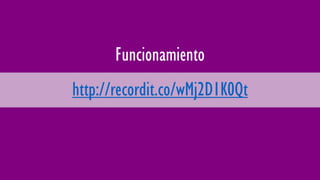 http://recordit.co/wMj2D1K0Qt
Funcionamiento
 