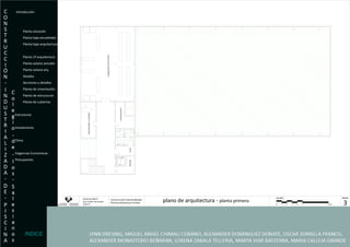 Introducción Planos Planta situación Planta baja amueblada Planta baja arquitectura Planta 1ª amueblada Planta 1ª arquitectura Planta sotano amuebl. Planta sotano arq. Alzados Secciones y detalles Planta de cimentación Planta de estructuras Planta de cubiertas Estructuras  Instalaciones Clima Exigencias Economicas- Presupuesto. INDICE 