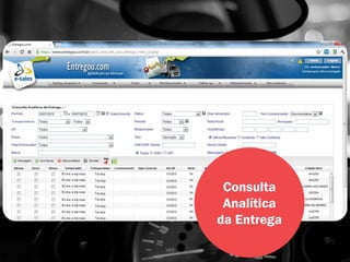 Módulo Agendamento
   Agendamento e sincronização de coletas
    e entregas de cargas.
   Consulta de disponibilidade de recepção
    das cargas pelos destinatários.
   Solicitação de coletas em datas e horas
    determinadas, num determinado depósito.
   Através da inclusão da chave da DANFE,
    inclui as informações das notas fiscais
    das mercadorias que estão sendo
    entregues ou retiradas.
   Consultas de ocupação de depósito e
    docas, entregas agendadas, entregas com
    atrasos, movimento de veículos no pátio,
    na balança, na saída e aguardando
    chegada.
   Manutenção e inclusão de novos
    depósitos e docas, transportadoras,
    veículos, motoristas e demais cadastros
    pelos próprios usuários
   Visões para embarcadores e transporta-
    dores.
 