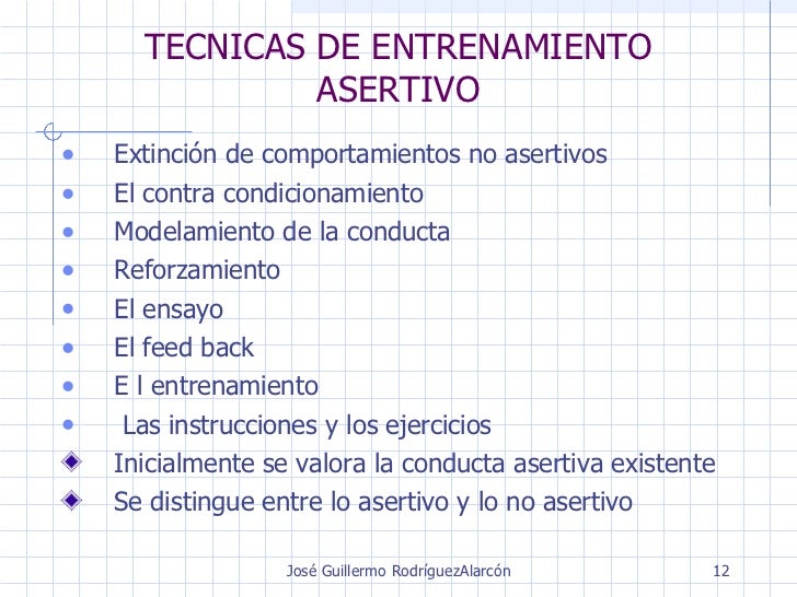 Entrenamiento Asertivo Entrenamiento Asertivo