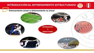 INTRODUCCIÓN AL ENTRENAMIENTO ESTRUCTURADO
Entrenamiento Lineal vs Entrenamiento no Lineal
DIFERENCIAS
Y
SIMILITUDES
 