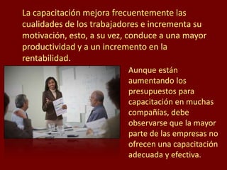Entrenamiento, Capacitación y Desarrollo de los RRHH | PPTX