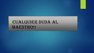Cualquier duda al
maestro!!
 
