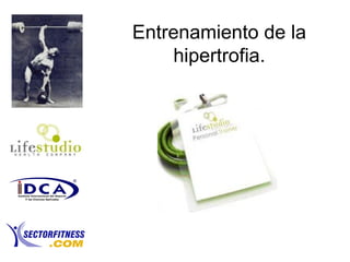Entrenamiento de la hipertrofia. 