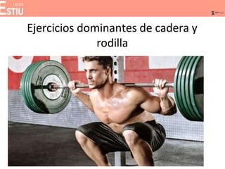 Ejercicios dominantes de cadera y
rodilla
 