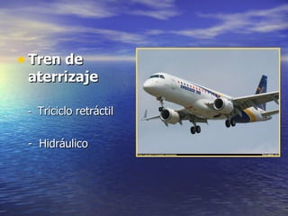 Tren de aterrizaje -  Triciclo retráctil -  Hidráulico 