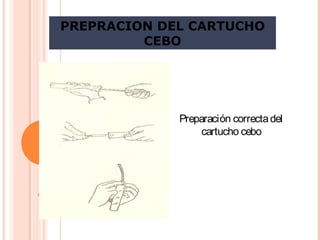 PREPRACION DEL CARTUCHO
CEBO
Preparación correctadel
cartucho cebo
 