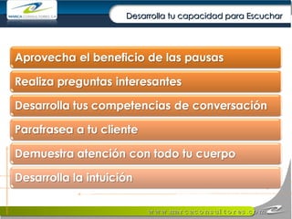 Desarrolla tu capacidad para Escuchar 