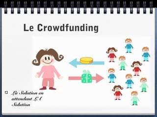 Le Crowdfunding
La Solution en
attendant LA
Solution
 