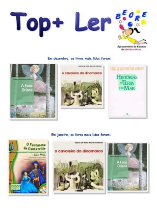 Em janeiro, os livros mais lidos foram:
Em dezembro, os livros mais lidos foram:
 