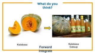 What do you
think?
Kalabasa Kalabasa
CatsupForward
Integrate
 