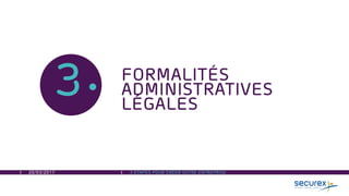 20/03/2017 3 ÉTAPES POUR CREER VOTRE ENTREPRISE
3 FORMALITÉS
ADMINISTRATIVES
LÉGALES
 