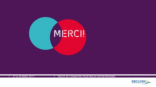 27 & 28 MARS 2017 MIEUX SE CONNAÎTRE POUR MIEUX ENTREPRENDRE!
MERCI!
 