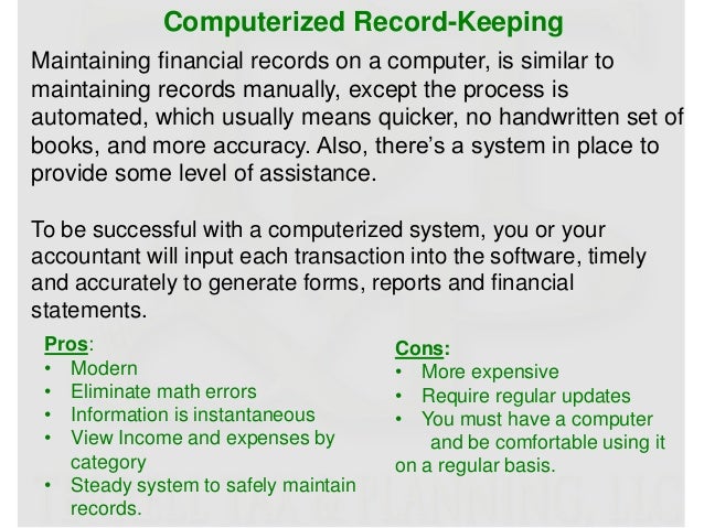 Computerized Record Keeping