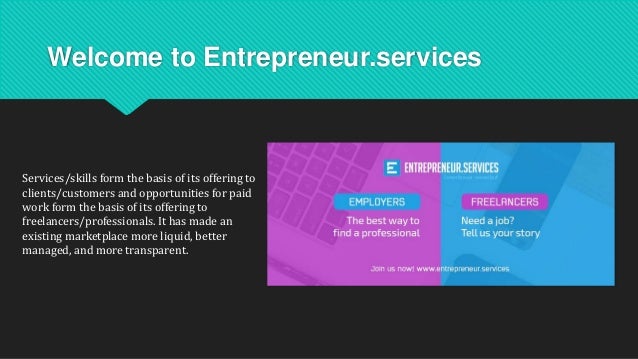 entrepreneur services freelance marketplace and online outsourcing freelance services