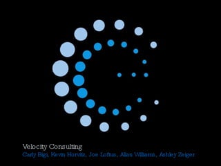 Velocity Consulting Carly Bigi, Kevin Horvitz, Joe Loftus, Allan Williams, Ashley Zeiger 