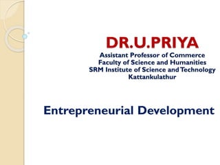 Entrepreneurial Development
 