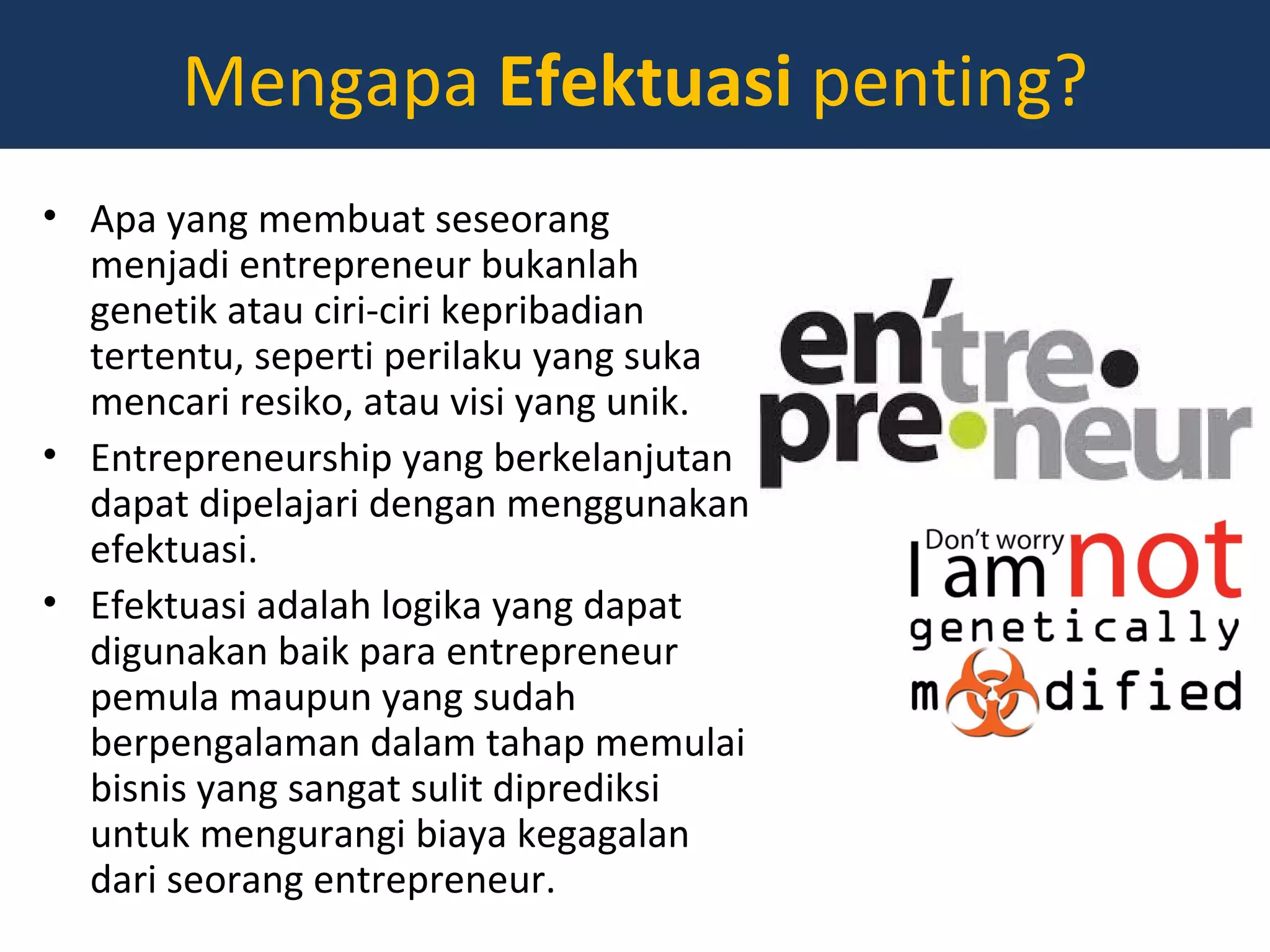 Entrepreneurial effectuation | PPT