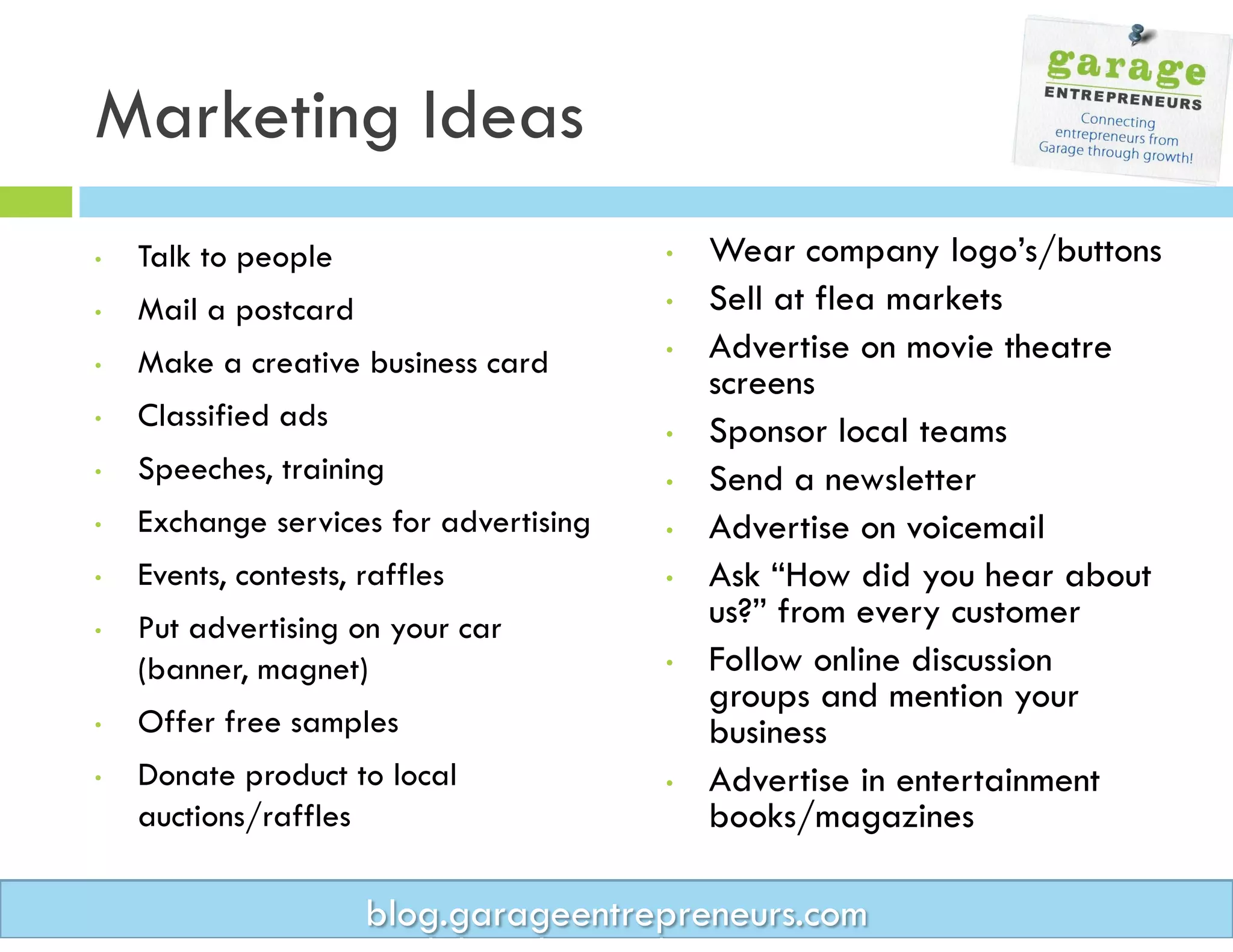 Entrepreneurial Marketing
