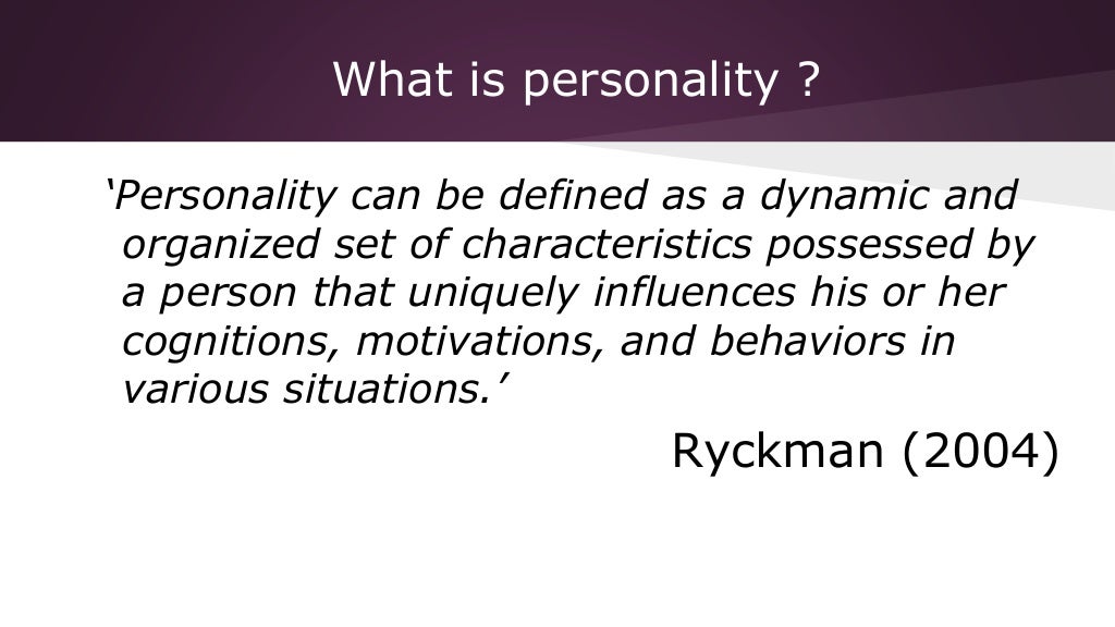 personality