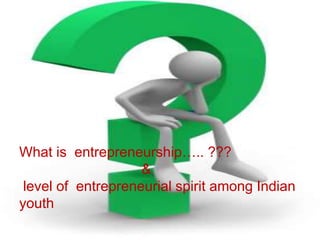 Entrepreneurial spirit among indian youth | PPTX