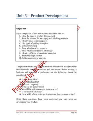 Entrepreneurial training manual | PDF