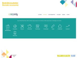 Bedrijfsincubator
Sociale economie
 