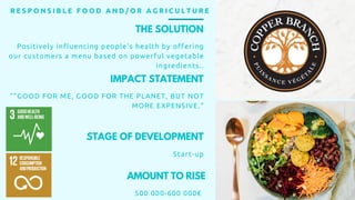 IMPACT STATEMENT
“"GOOD FOR ME, GOOD FOR THE PLANET, BUT NOT
MORE EXPENSIVE.”
THE SOLUTION
Positively influencing people's...