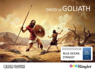 DAVID vs   GOLIATH



           BOOK RECOMMENDED

           BLUE OCEAN
           STRAEGY
 