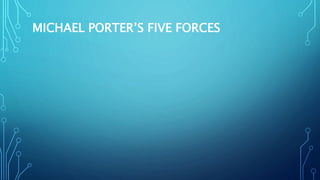 MICHAEL PORTER’S FIVE FORCES
 