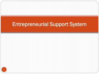 Entrepreneurial Support System
1
 