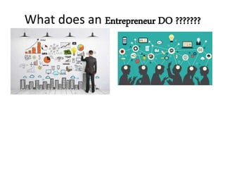 What does an Entrepreneur DO ???????
 