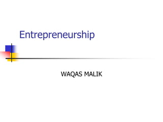 Entrepreneurship
WAQAS MALIK
 