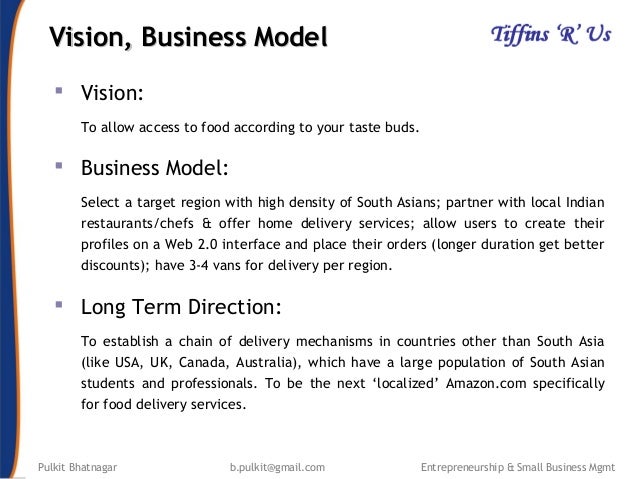 Restaurant delivery service business plan