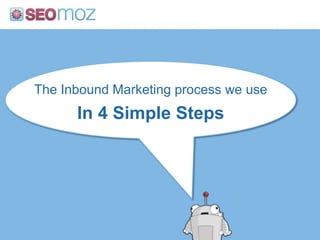 The Inbound Marketing process we useIn 4 Simple Steps<br />