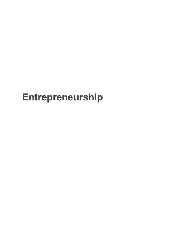 Entrepreneurship essay