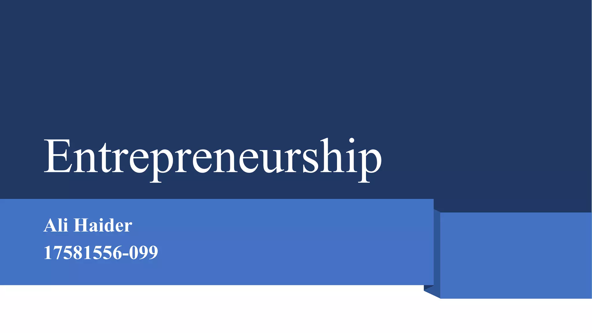 Entrepreneurship (1)