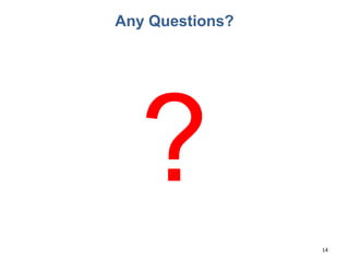 Any Questions?
14
 