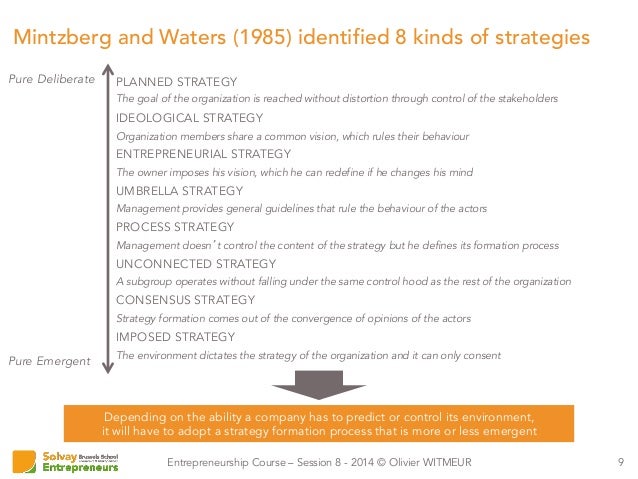 Eight Strategies Of Mintzberg And Waters