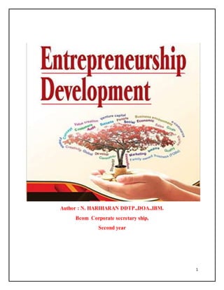 1
Author : N. HARIHARAN DDTP.,DOA.,IBM.
Bcom Corporate secretary ship,
Second year
 