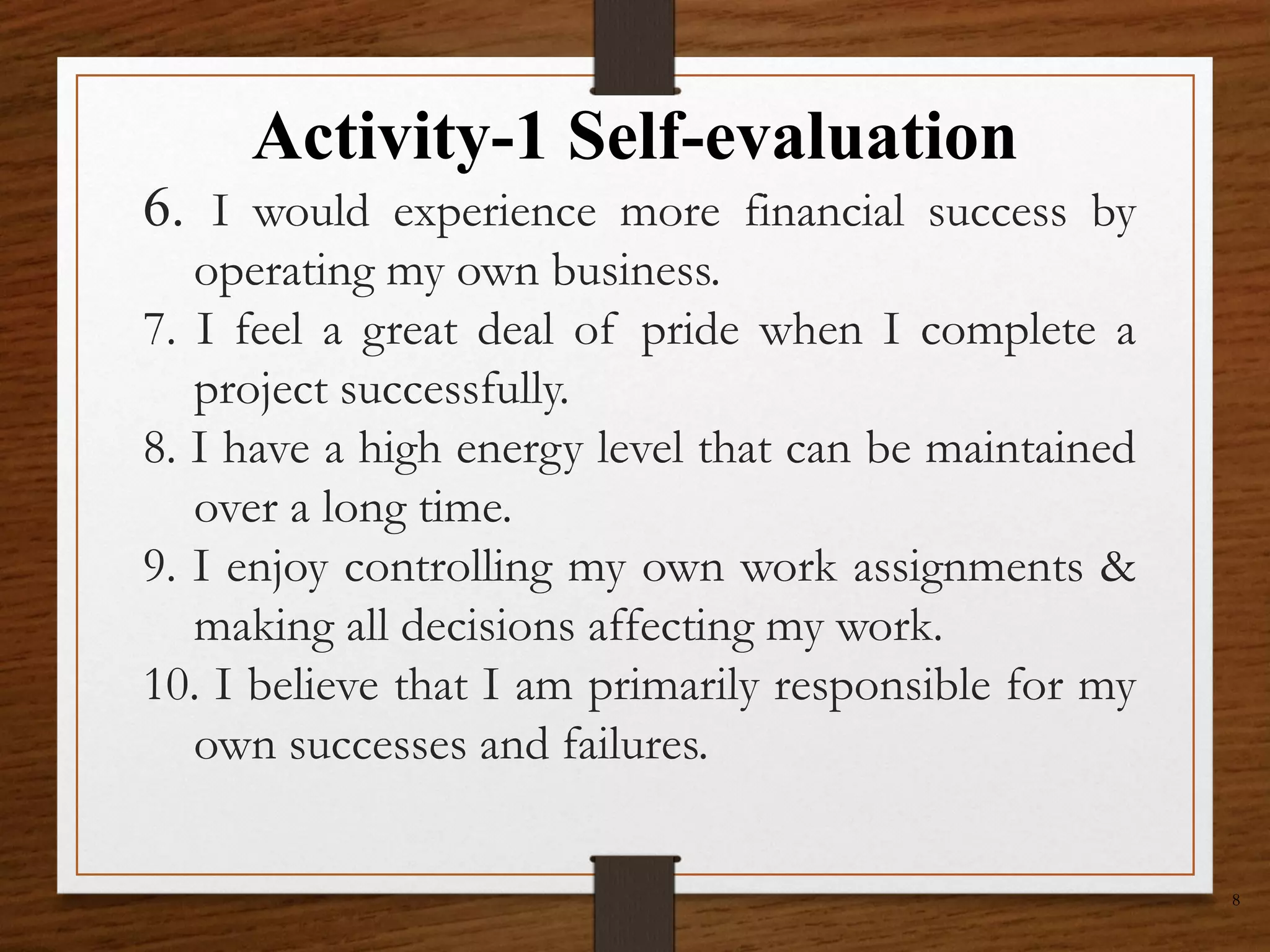 The Art of Entrepreneurship