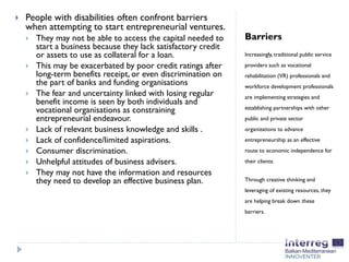 Entrepreneurship for people with disabilities - Entrepreneurship: A Flexible Route to Economic Independence for People with Disabilities