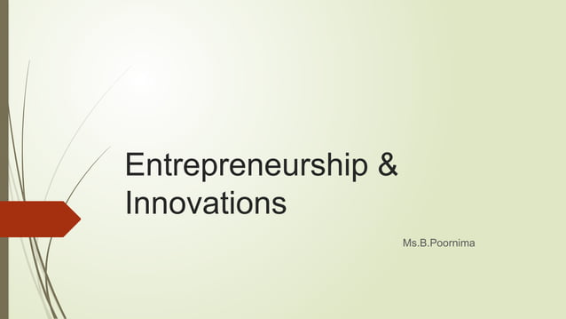Entrepreneurship Innovations Ii Pptx