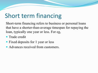 Sources of finance | PPTX