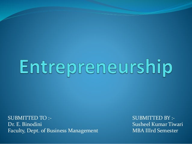 Entrepreneurship PPT