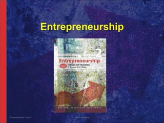 Entrepreneurship - Level 2 Future Managers Entrepreneurship 