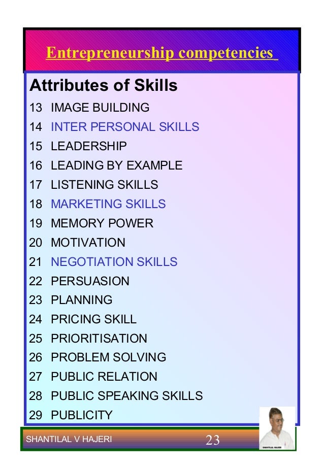 examples of personal attributes