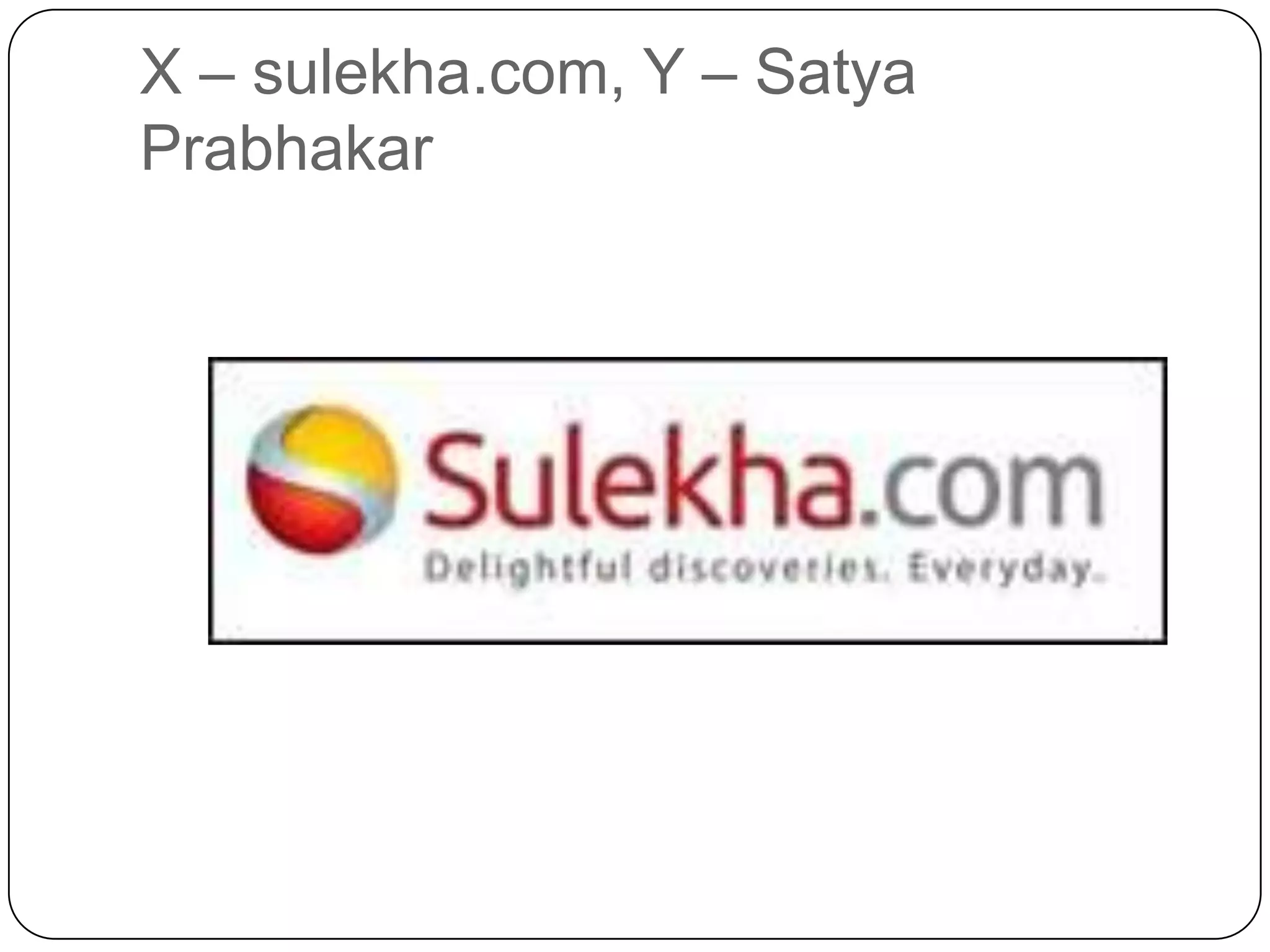 X – sulekha.com, Y – Satya
Prabhakar
 