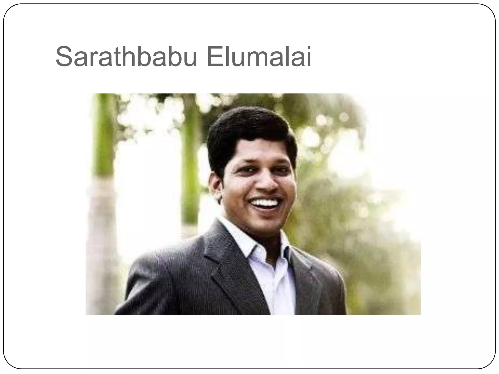 Sarathbabu Elumalai
 
