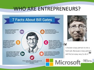 WHO ARE ENTREPRENEURS?
 
